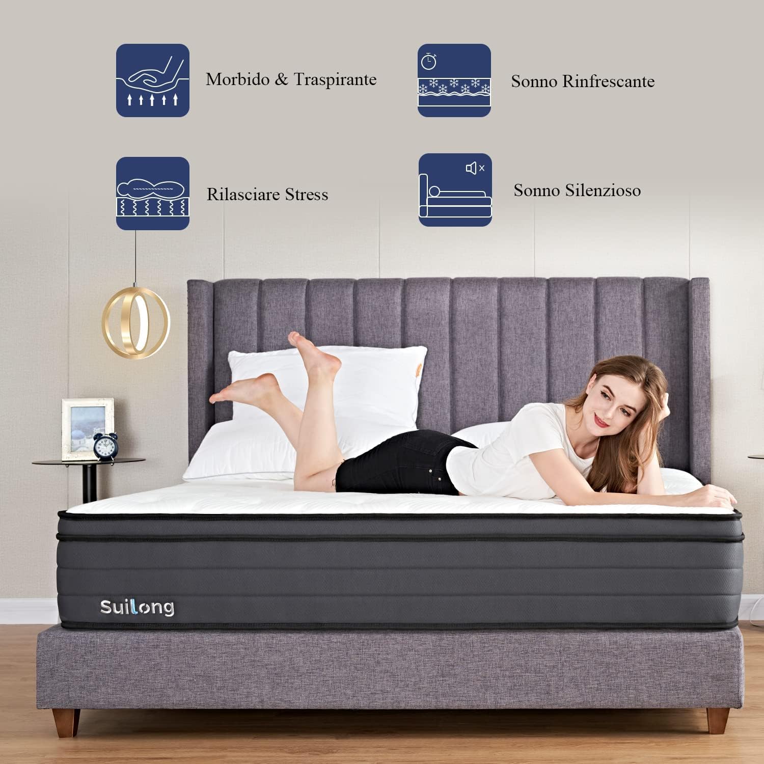 Matelas Hybride | Ressorts Ensachés et Mémoire de Forme