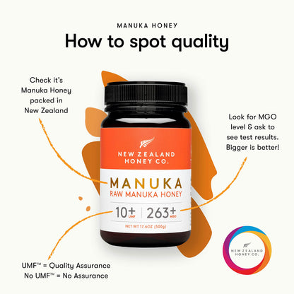 Miel de Manuka MGO 263+ / UMF 10+ | Bien-être Naturel et Vitalité