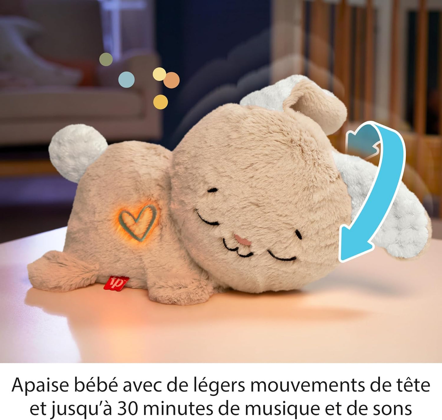 Fisher-Price Ma Loutre Câlins Bonne Nuit – Peluche Veilleuse Musicale pour Bébé