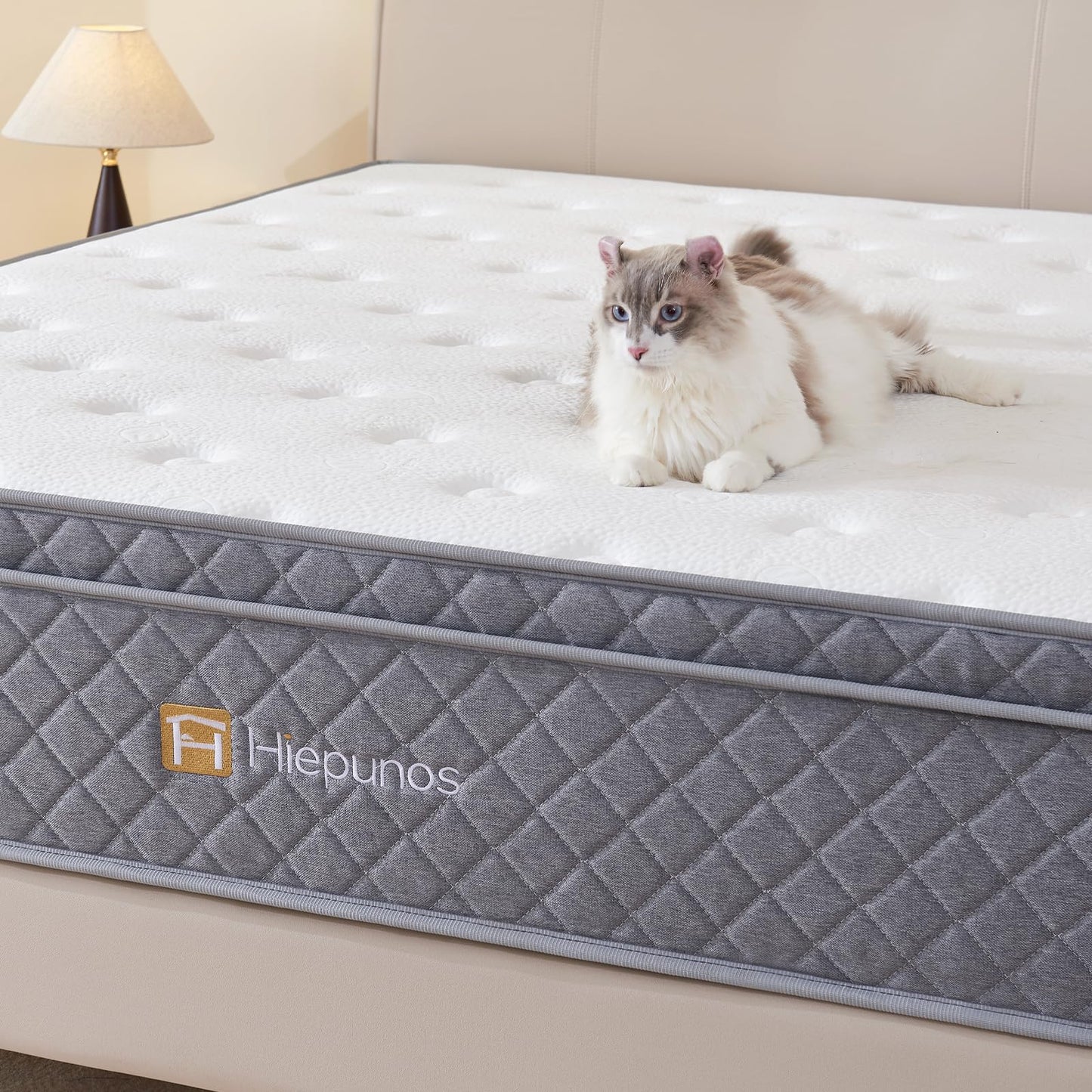 Hiepunos Matelas | Hybride à Ressorts Ensachés et Mémoire de Forme