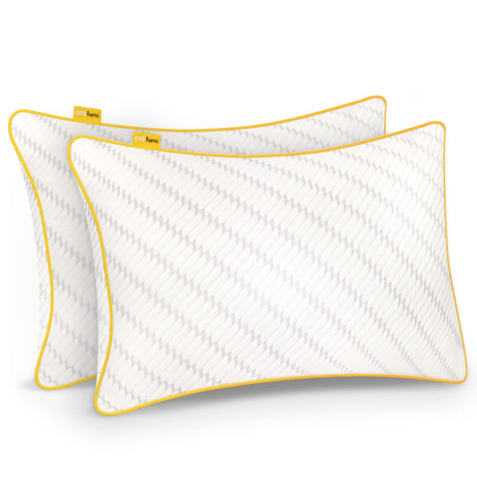 Oreillers Mémoire de Forme Ajustable – Fraîcheur Gel & Housse Bambou