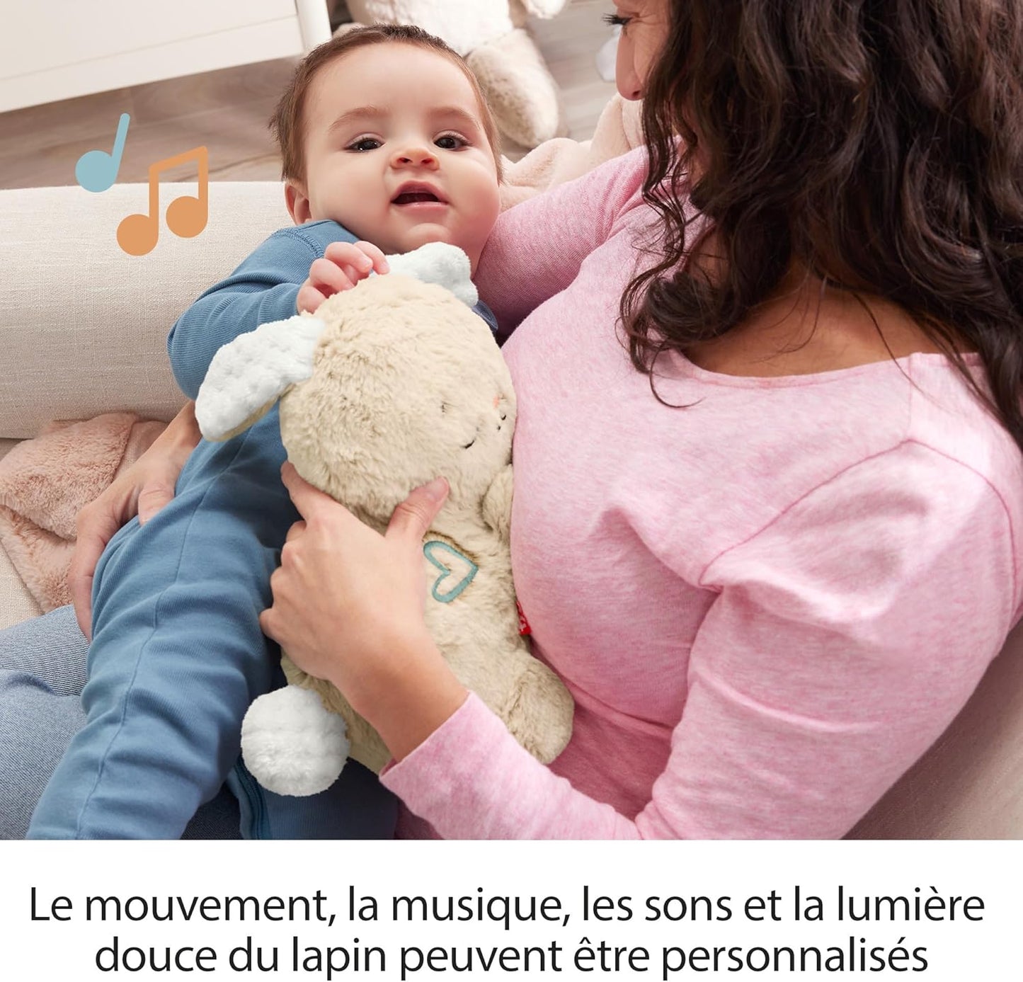 Fisher-Price Ma Loutre Câlins Bonne Nuit – Peluche Veilleuse Musicale pour Bébé