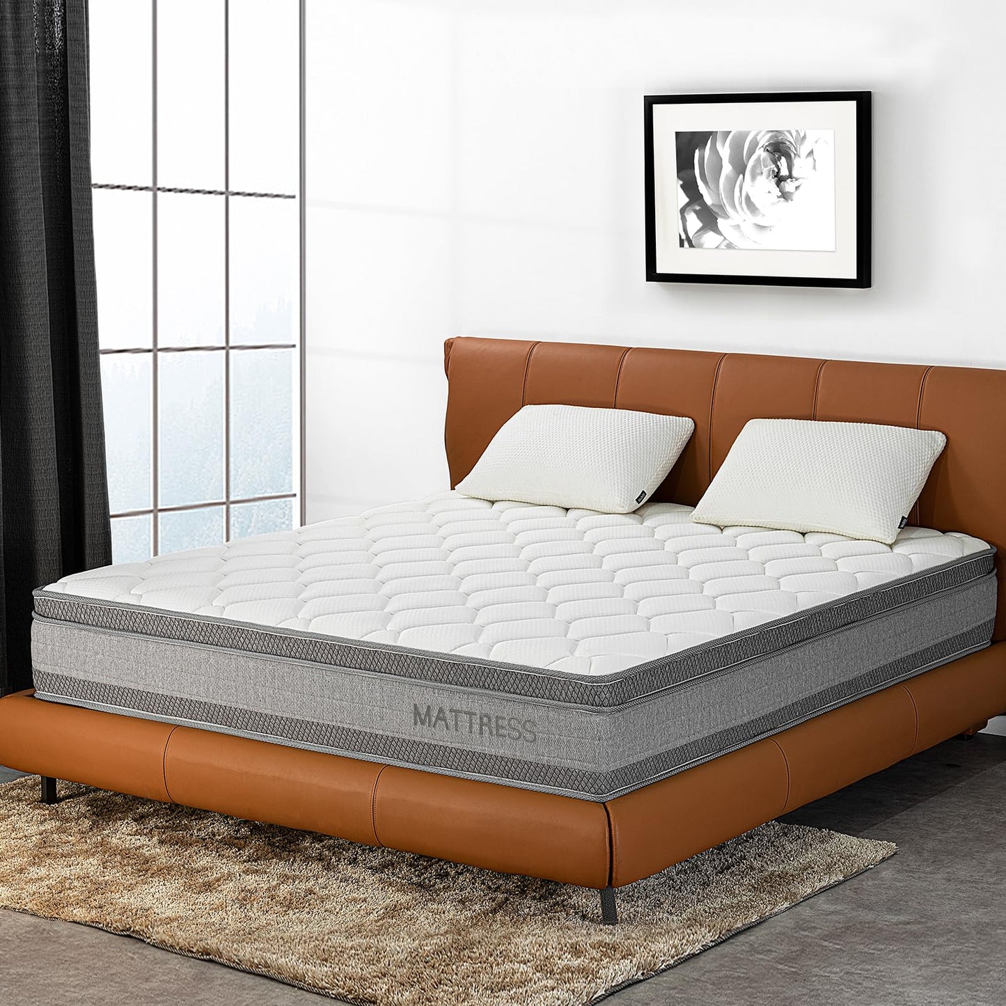 Matelas  Hybride à Ressorts Ensachés et Mémoire de Forme