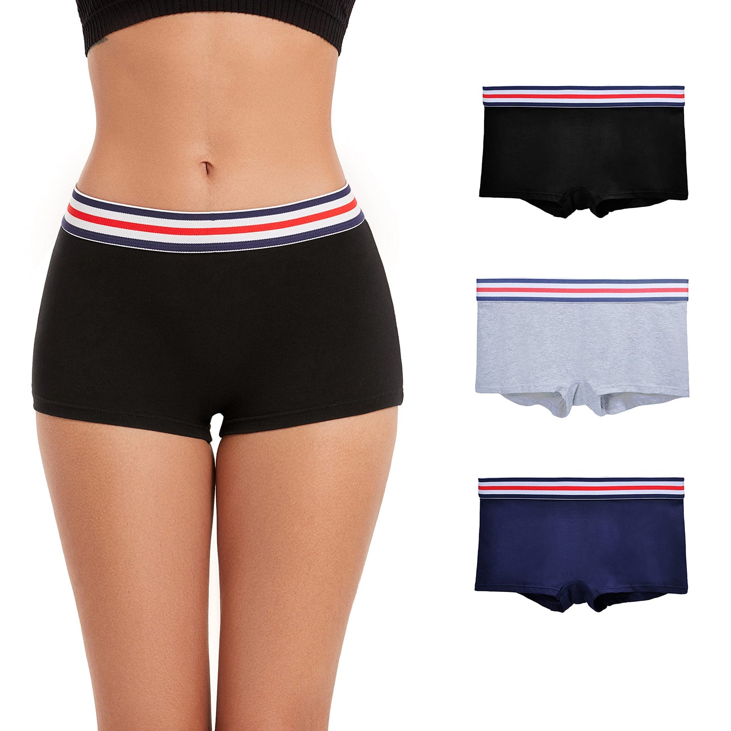 Pack de 4 Culottes Boxer Shorty pour Femme