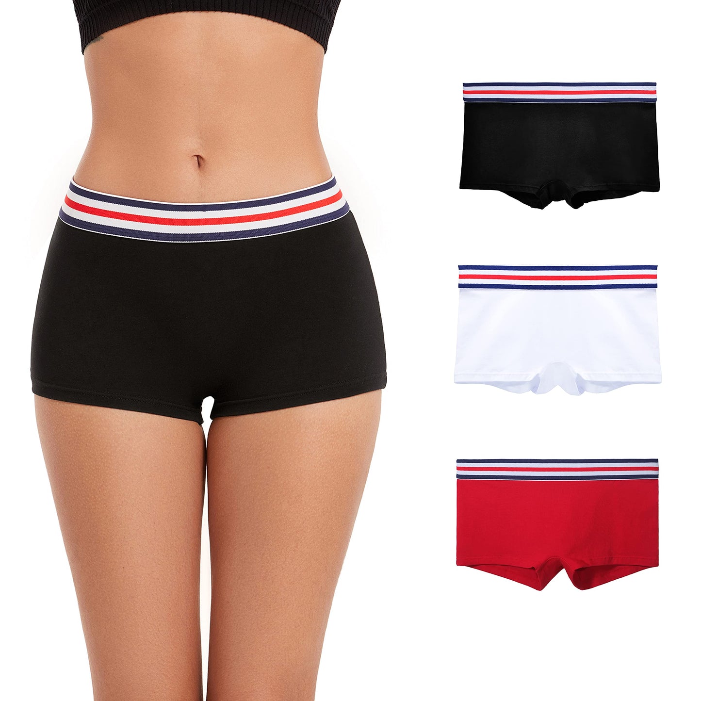 Pack de 4 Culottes Boxer Shorty pour Femme