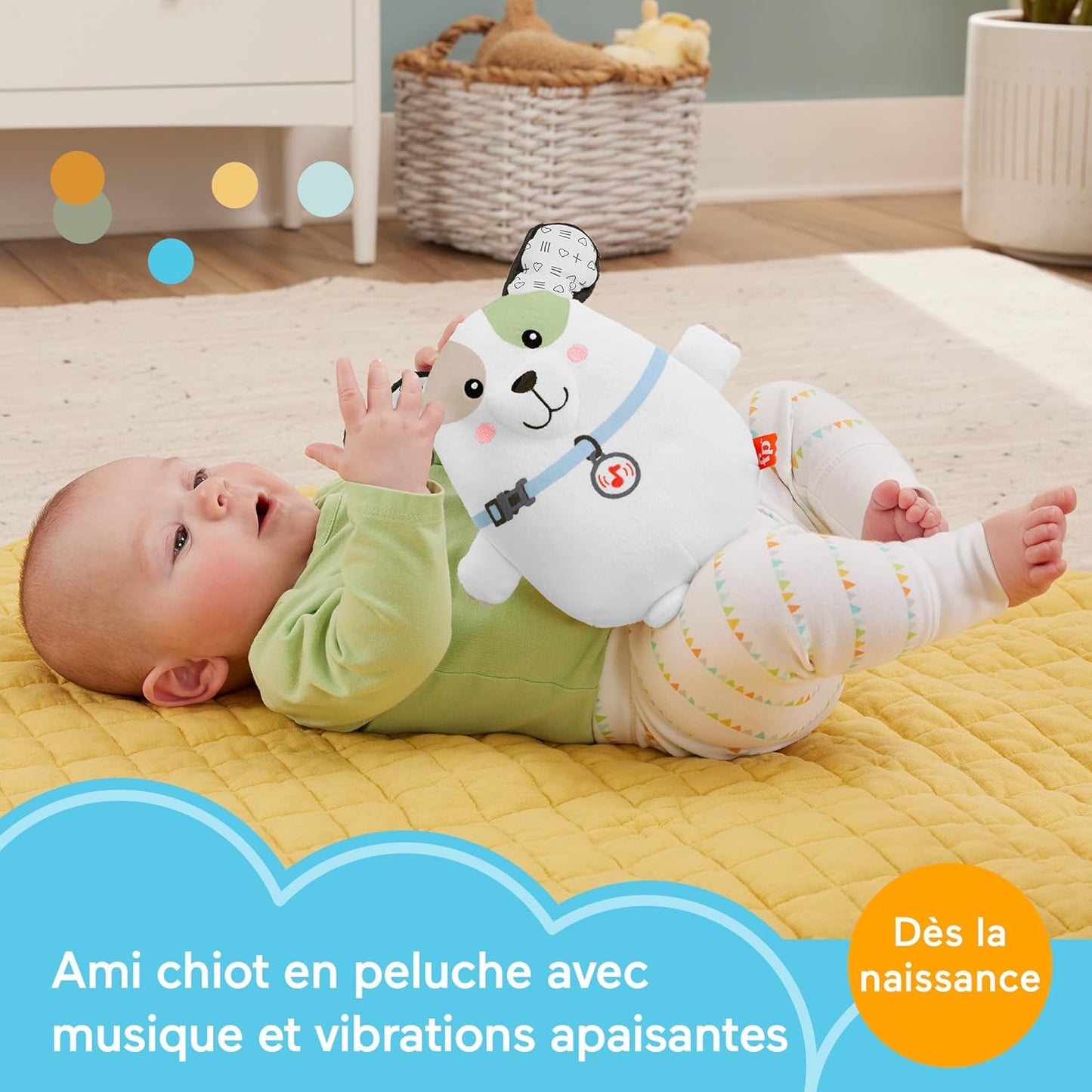 Fisher-Price Ma Loutre Câlins Bonne Nuit – Peluche Veilleuse Musicale pour Bébé