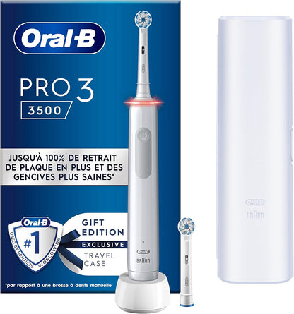 Oral-B Pro 3 3000 Brosse à Dents Électrique – Technologie 3D et Contrôle de la Pression