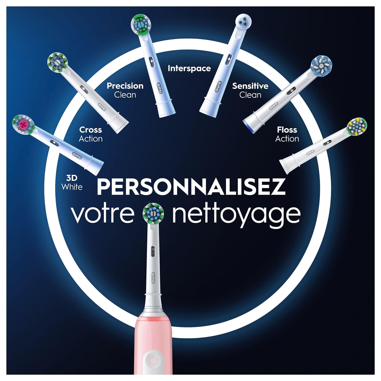 Oral-B Pro 3 3000 Brosse à Dents Électrique – Technologie 3D et Contrôle de la Pression