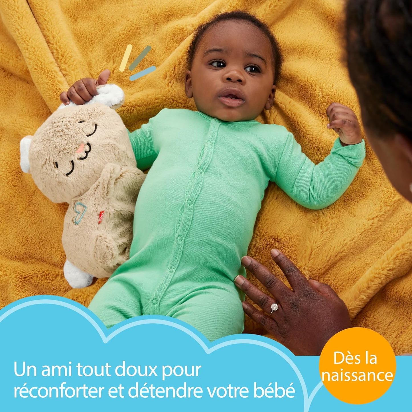 Fisher-Price Ma Loutre Câlins Bonne Nuit – Peluche Veilleuse Musicale pour Bébé